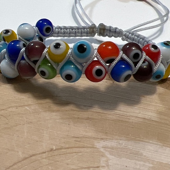 Evil eye double shamballa bracelet - Picture 3 of 4
